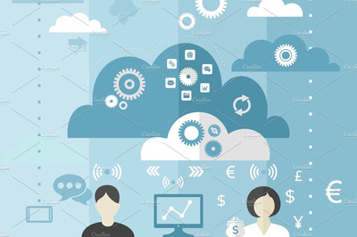云服务商业插画 business cloud