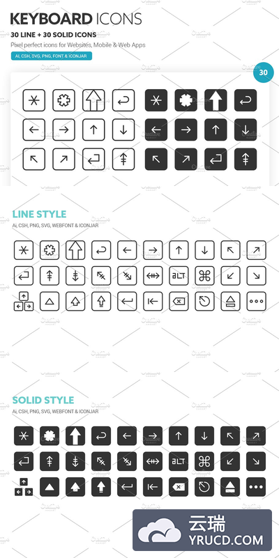 键盘图标素材 Keyboard Icons