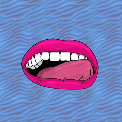 女士嘴唇插画 Women Lips Pop style fashion