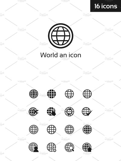 世界图标素材 World an icon2