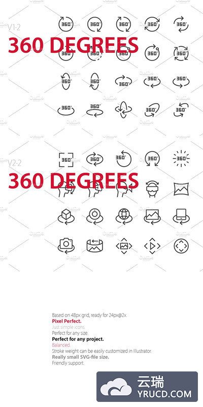 360度图标素材 40 360 degrees UI icons