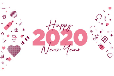 时尚高端简约2020新年元旦圣诞节海报banner设计模板-3