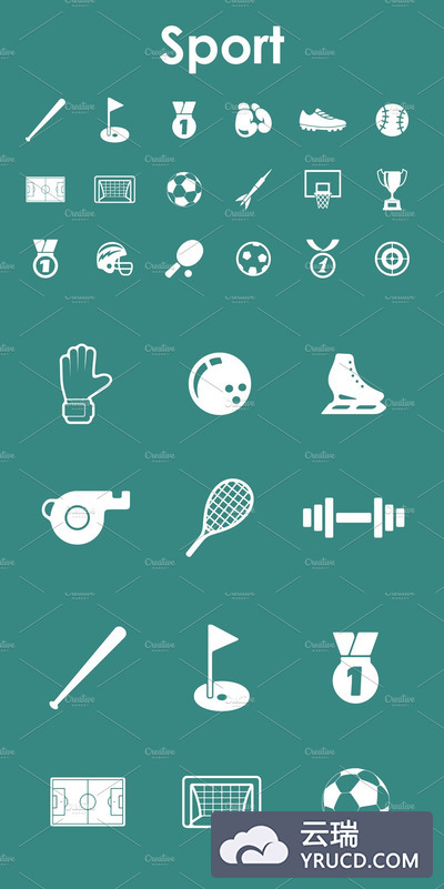 运动图标素材 36 SPORT simple icons