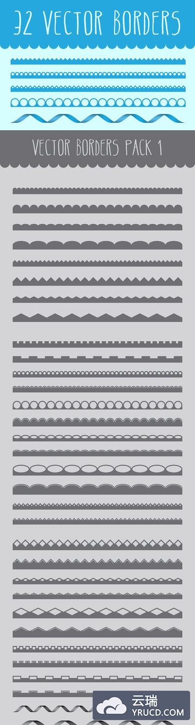 矢量边框素材 Vector Borders Pack 1