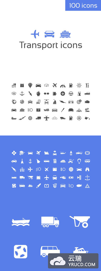 交通图标素材 Transport icons