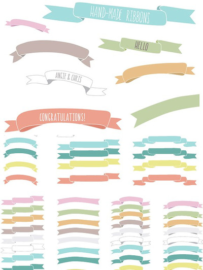 手工制作的丝带插画 Hand-Made Ribbons