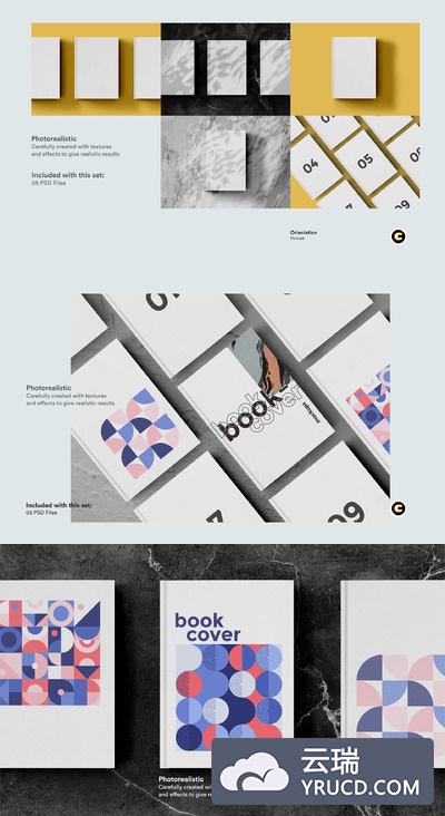 高端书籍封面设计样机[PSD]