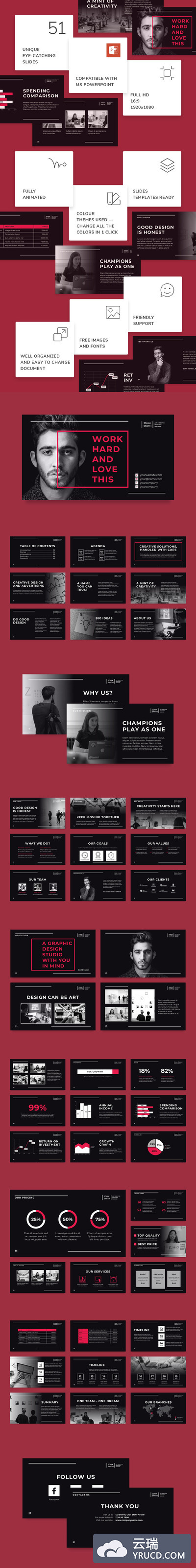 艺术总监个人展示PPT模板[PPTX]