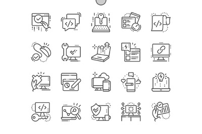 Web优化图标素材 Web optimization Line Icons