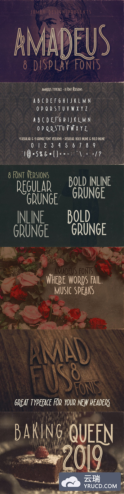 复古个性字体 Amadeus - Display Font