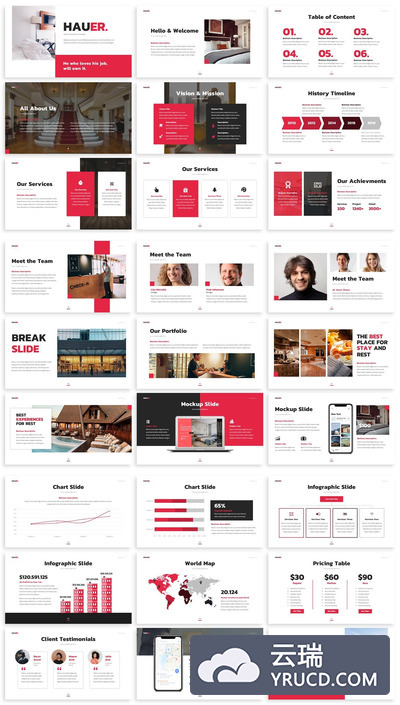 款待相关业务的PPT模板下载