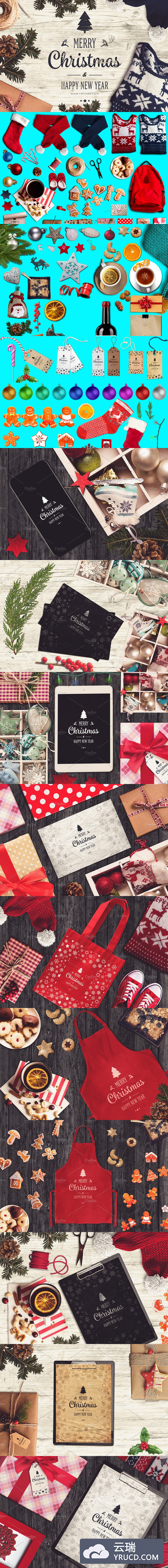 冬季圣诞节场景样机生成器