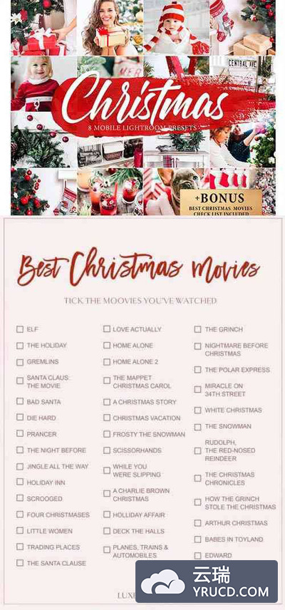 8款圣诞主题照片Lightroom预设[DNG]
