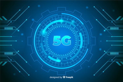 5G技术抽象背景 5g futuristic concept background Vector