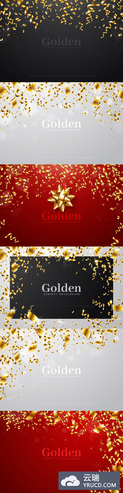 圣诞节金纸屑背景[AI]