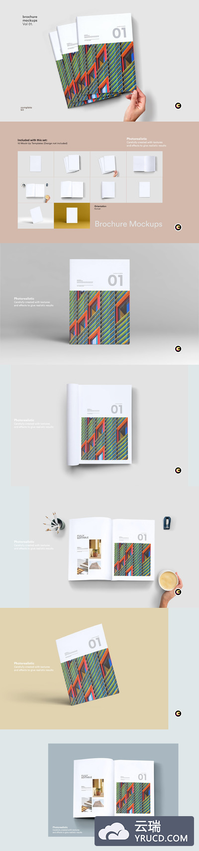 专业优秀的画册素材模板下载[PSD]