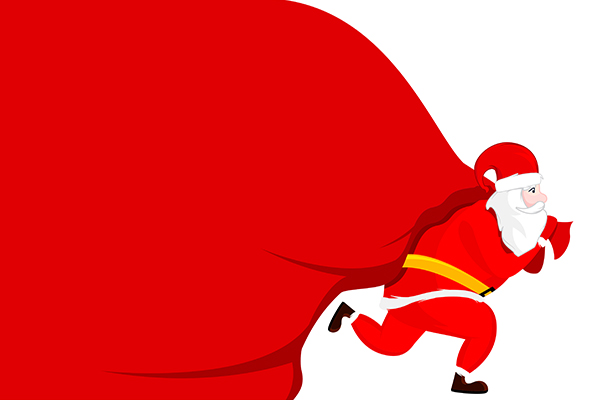 高品质的好用的2020新年圣诞节圣诞老人banner海报宣传单设计模板