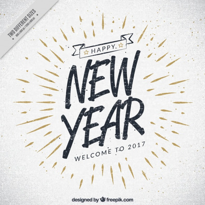经典新年字体设计 Vintage 2017 new year background Vector