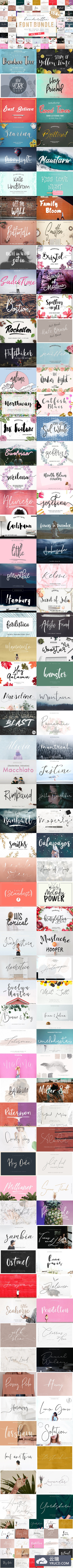 154+精美且新颖的个性字体巨无霸套装