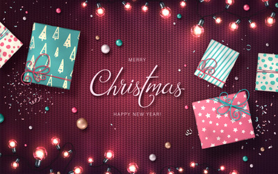 圣诞礼品元素海报模板