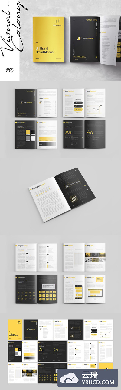 时尚高端简约项目提案画册宣传册品牌手册房地产楼书杂志书籍装帧设计模板（indd）-5