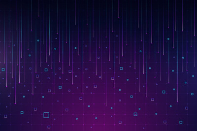 抽象多边形设计背景 Abstract violet pixel rain background Vector