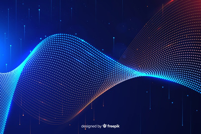 粒子效果科技背景 Abstract big data concept background Vector