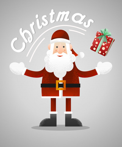圣诞老人卡通图片设计插画