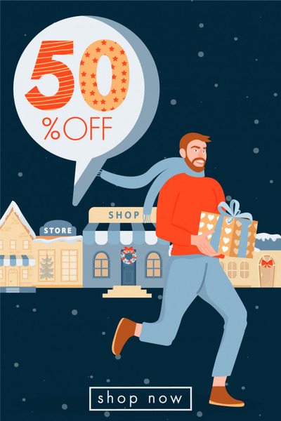 圣诞节广告设计元素