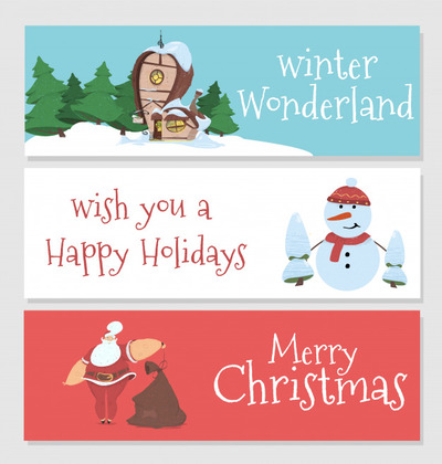 圣诞节广告设计横幅