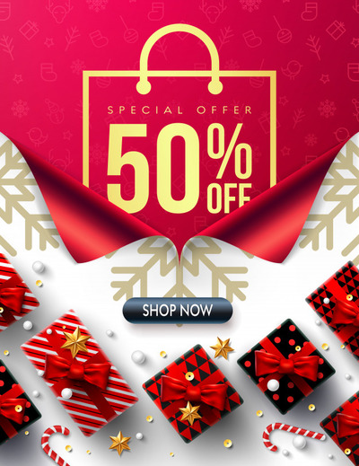 圣诞新年促销设计素材