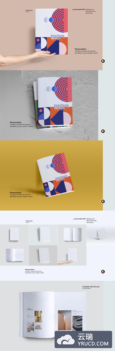 时尚的画册样机素材下载[PSD]