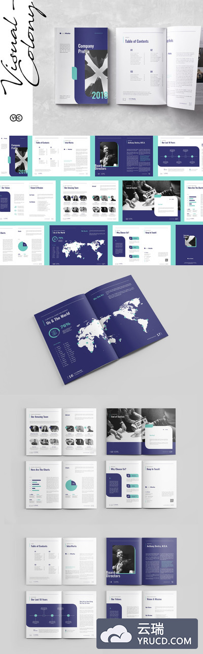 时尚高端简约项目提案画册宣传册品牌手册房地产楼书杂志书籍装帧设计模板（indd）-8