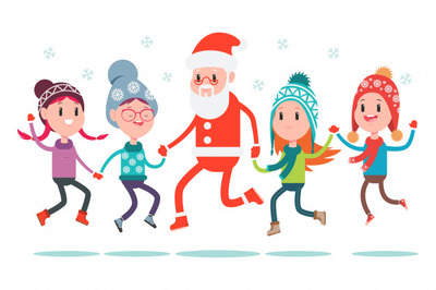 圣诞老人元素插画