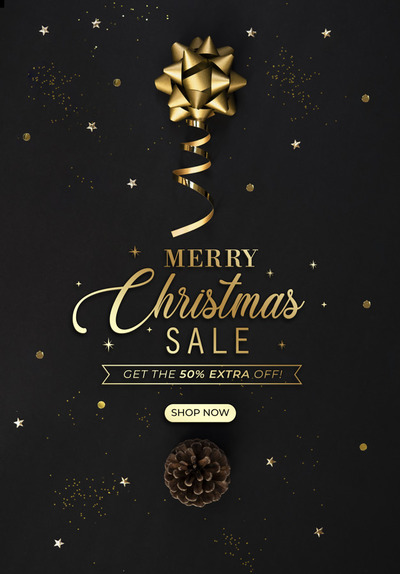 高端圣诞广告设计海报模板