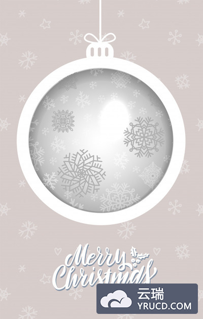 圣诞球广告元素设计