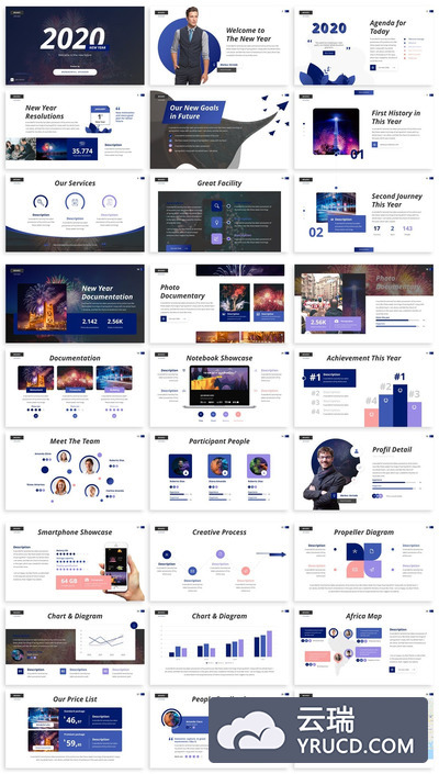 2020 工作会议PPT模板[PPTX]