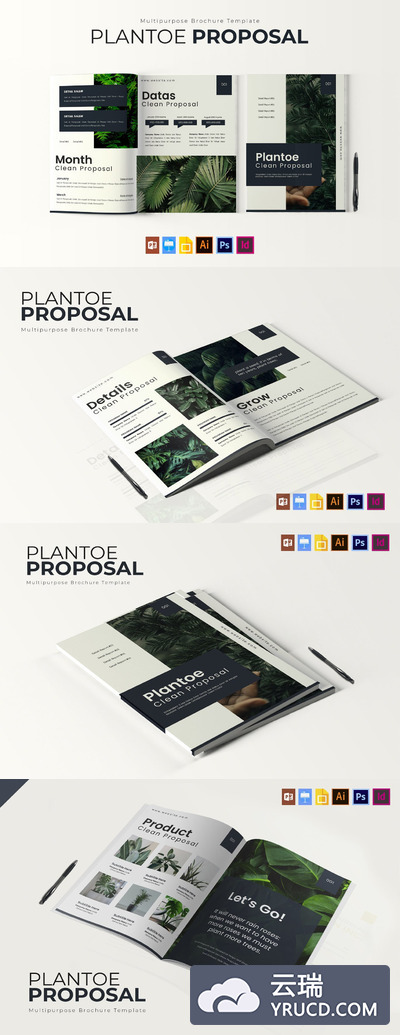 高端时尚简约多用途的宣传册画册品牌手册书籍装帧房地产楼书设计模板（AI，EPS，INDD，PSD）