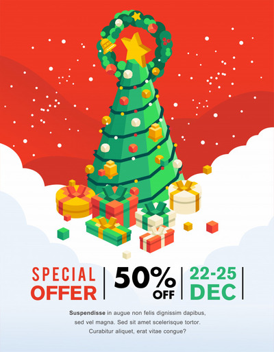 圣诞节广告设计海报模板