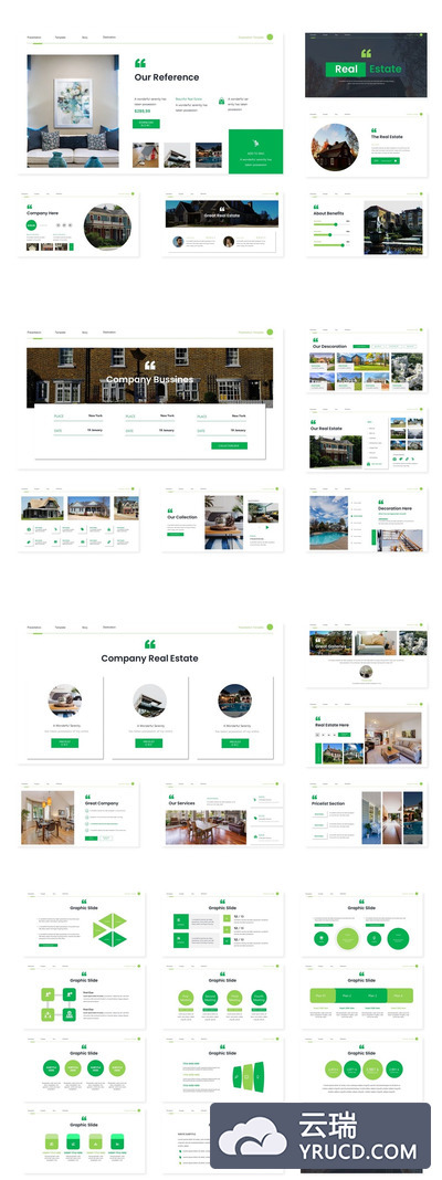 房地产相关业务的PPT模板下载[PPTX]