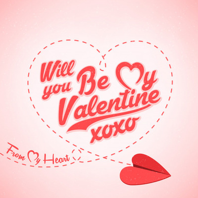 情人节爱心字体元素