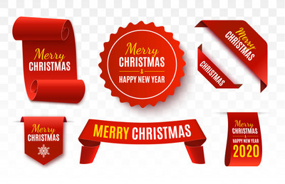 圣诞元素标签海报模板