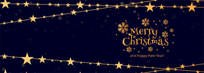 简约圣诞节广告横幅装饰元素 Merry christmas banner template with ornaments Vector