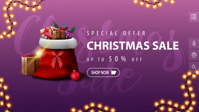 梦幻圣诞元素折扣海报模板