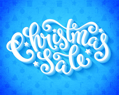 圣诞立体字销售横幅