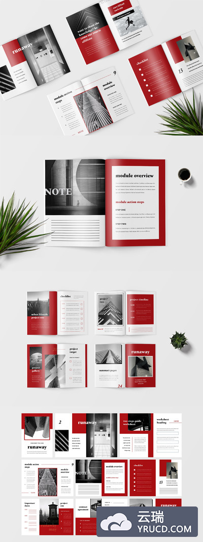 极简主义杂志画册模板下载[indd]