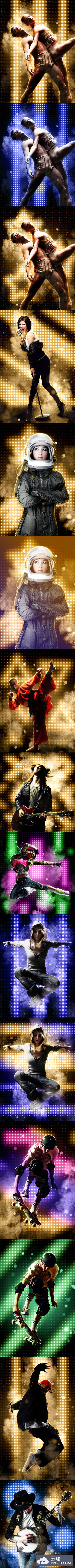 LED灯墙效果的PS动作下载[Atn]