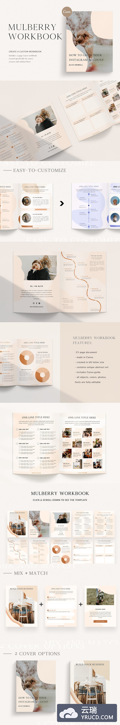 时尚现代多用途的Canva电子杂志图册模板