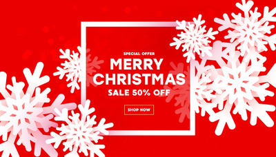 喜庆圣诞促销元素插画