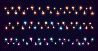 圣诞新年彩灯装饰背景